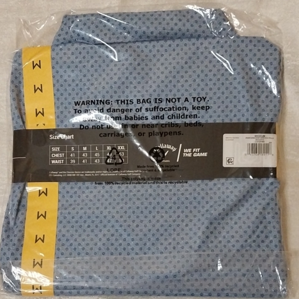 Callaway Light Blue Microdot Performance Stretch … - image 6